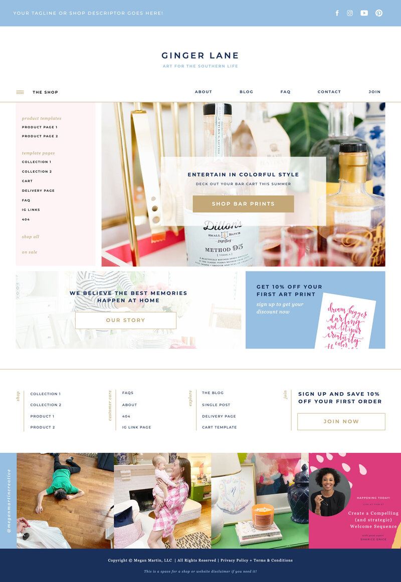 Shop Day Showit Template
