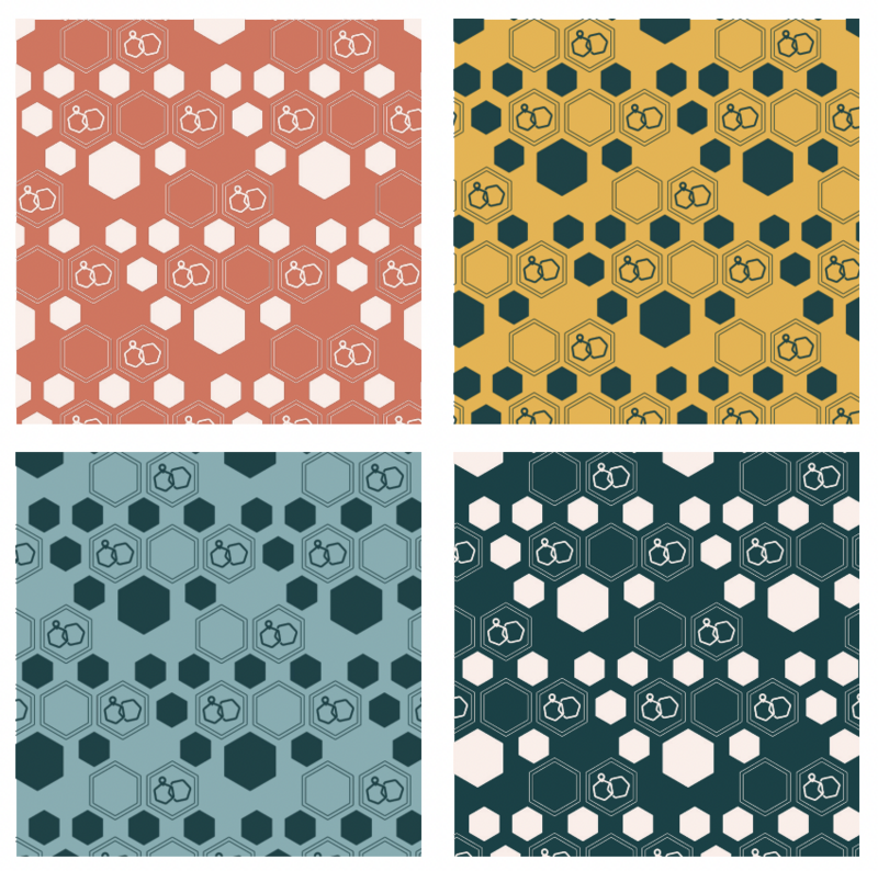 Custom pattern design for WhereAbouts Wedding Co, a wedding venue sourcing and coordination in Austin