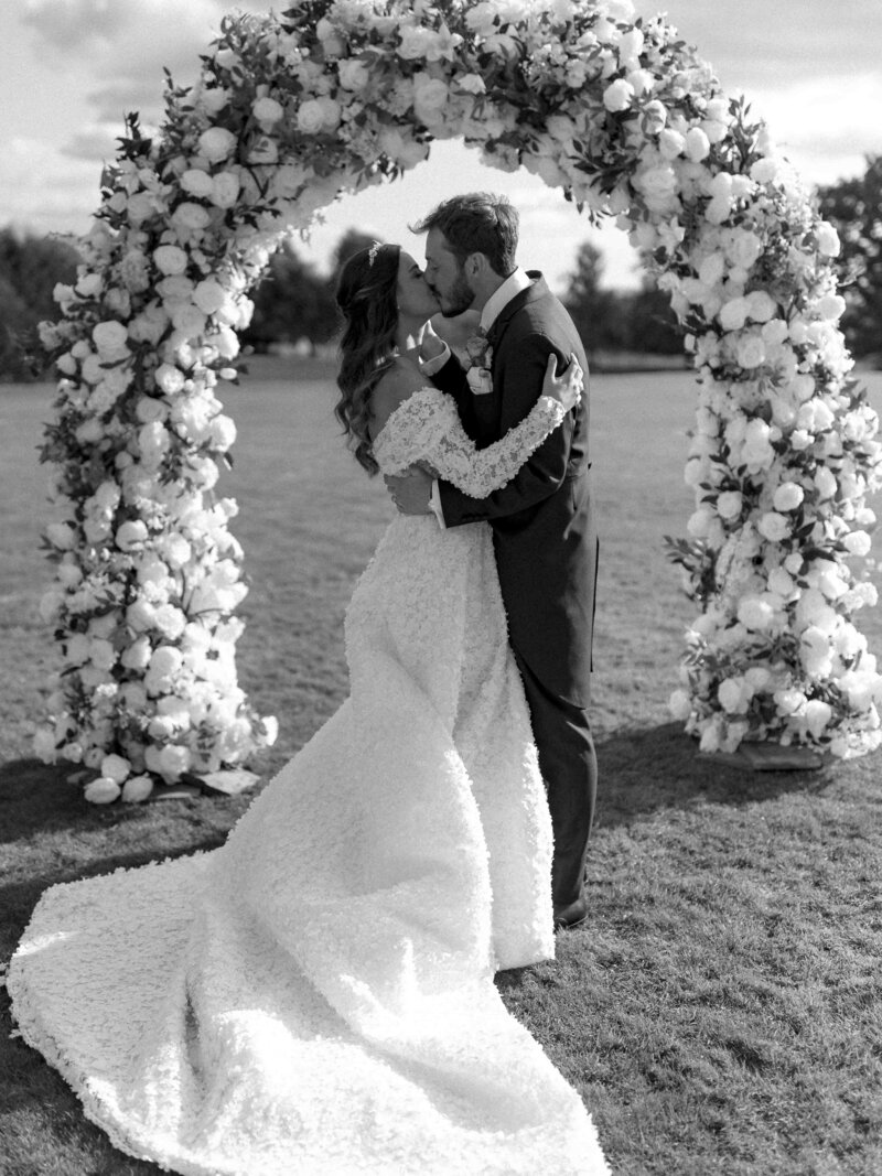 Bride in Black and white