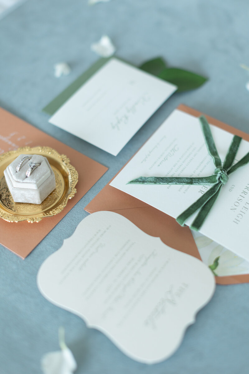 Terra cotta wedding invite