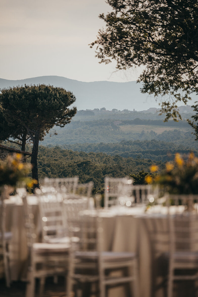 wedding venue overlooking hills