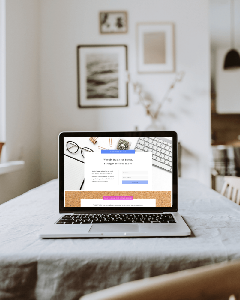 Beige and White Minimalist Leptop Mockup Instagram Post