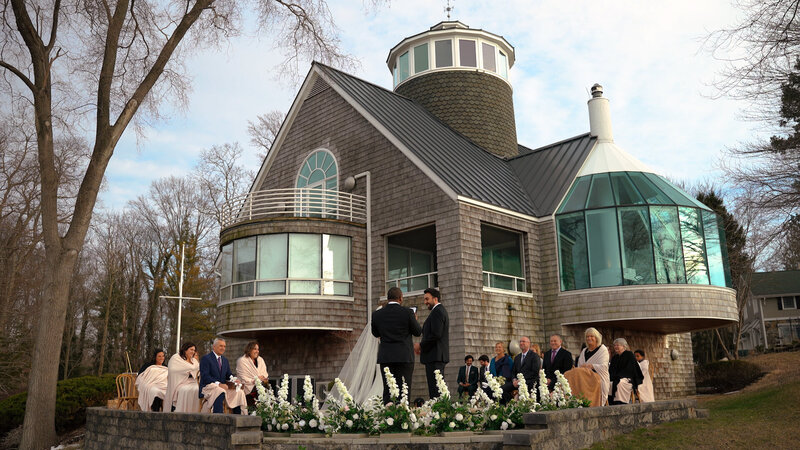 Holly Kell Creative Elopement Wedding Videographer wedding at AirBnb in Fennville, MI