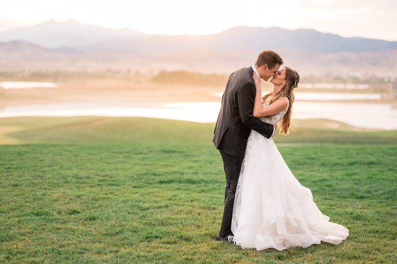 Clare + Nate Wedding - Bride and Groom Sunset-23