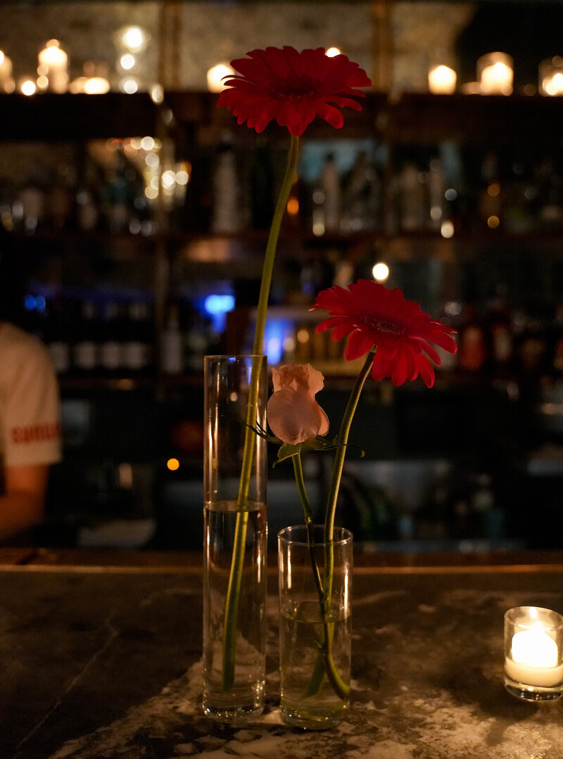 a vase of flowers