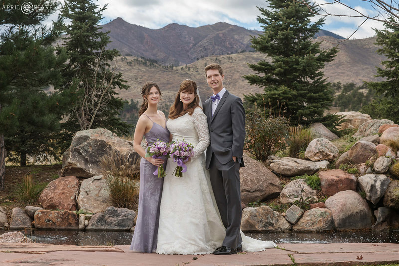 Greenbriar Inn Wedding Venue in late fall next to pond with mountain views