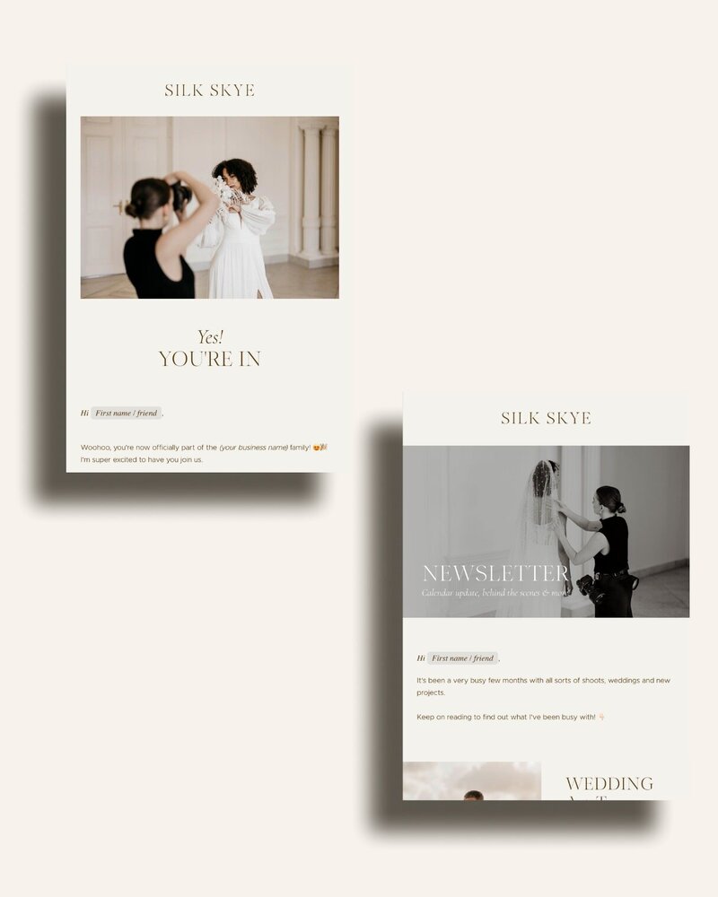 Aesthetic Flodesk templates for wedding photographers Silk Skye 1