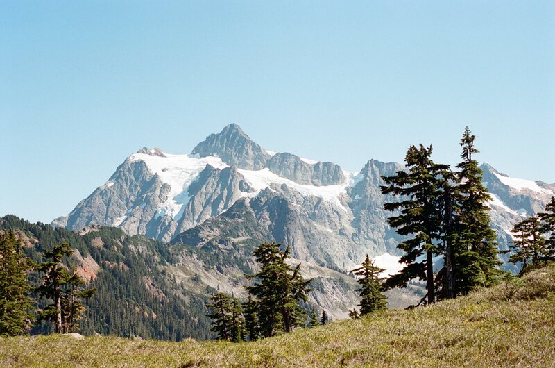 Destination Wedding Photographer Film Photo of Mount Baker in North Cascades Washington