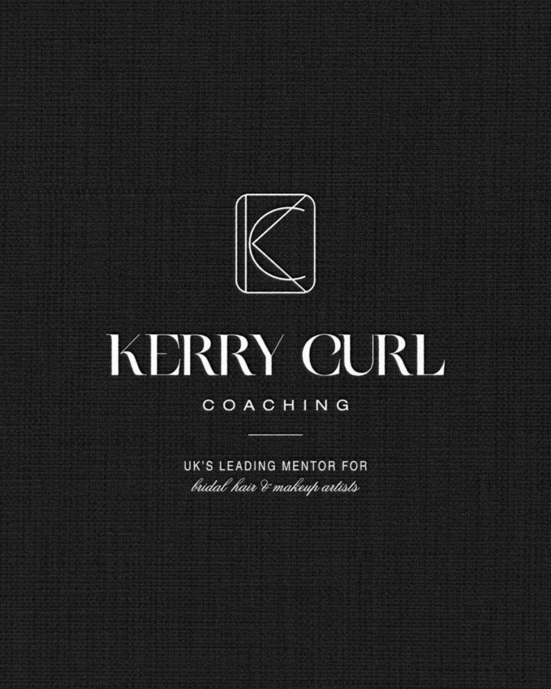 Stylish and editorial logo mockup for bridal business mentor Kerry Curl