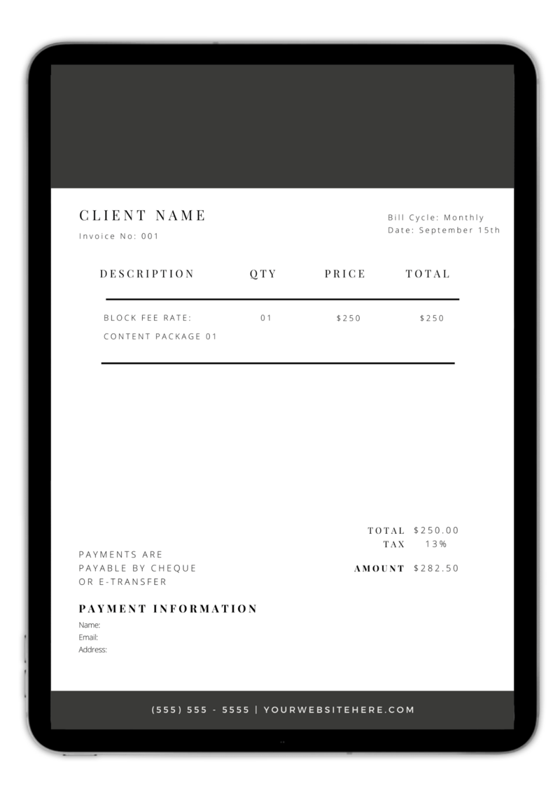 Download this Customizable Canva Invoice Template from TOP TIER