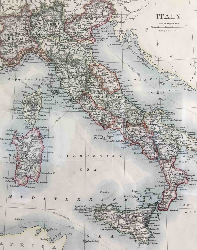 old map of italy