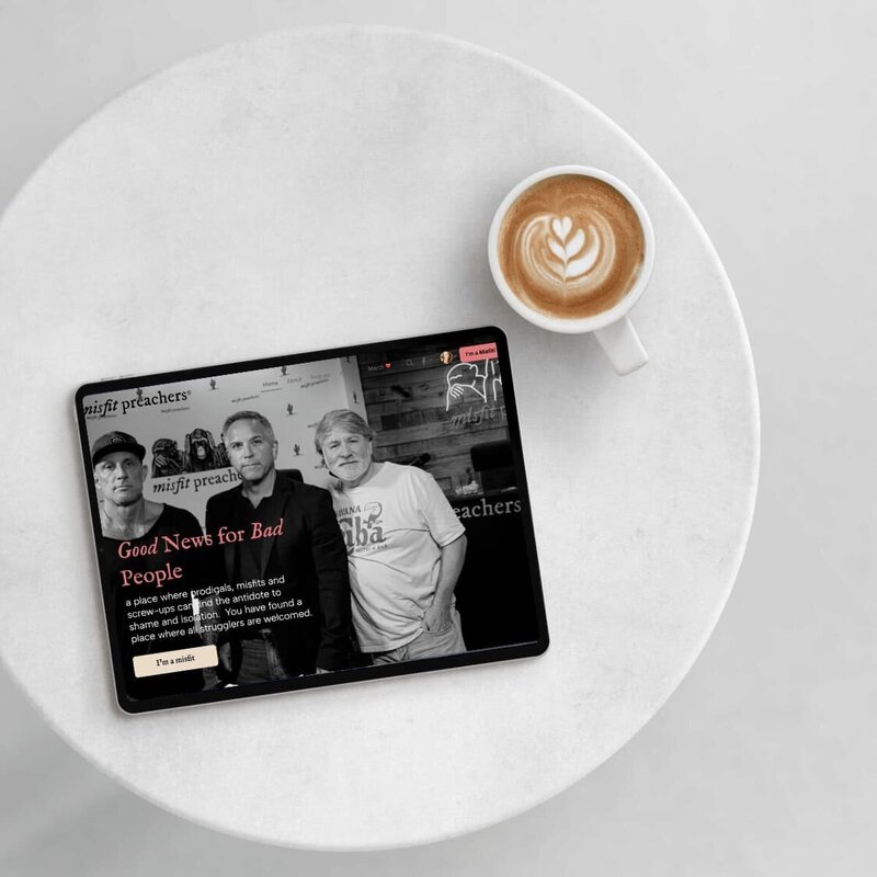 Ipad mockup misfit preachers simplero website design. Rachelle Deem Website Portfolio