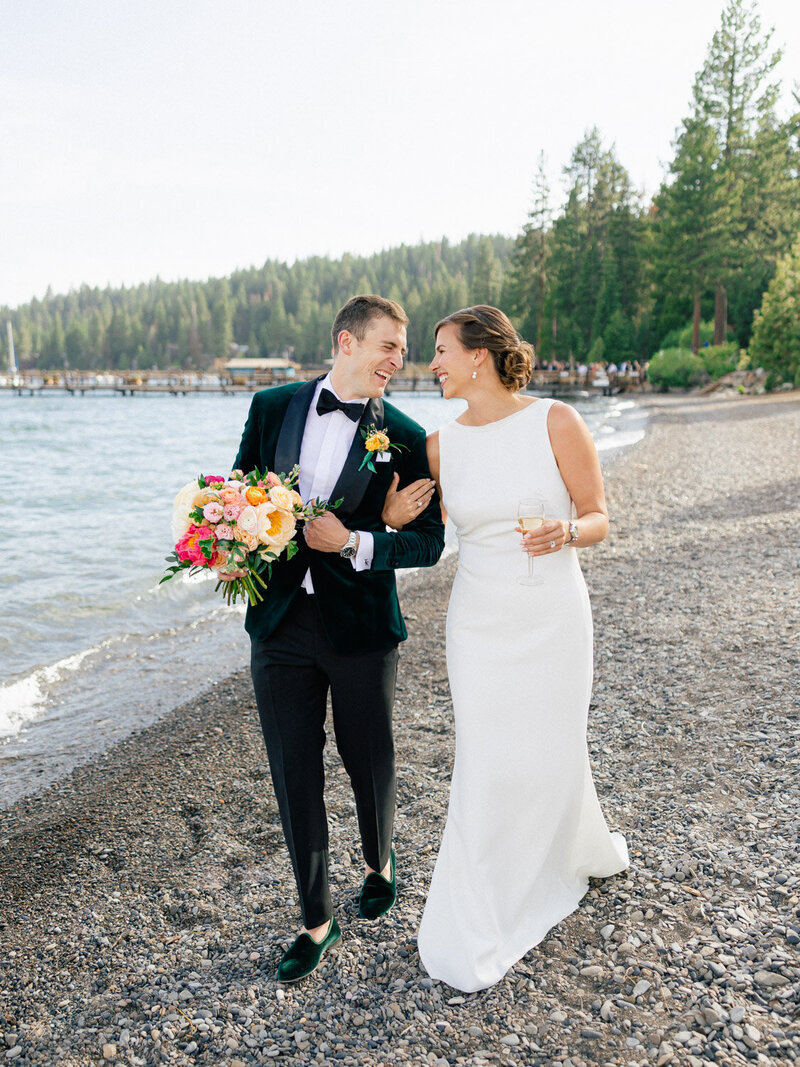 Lake Tahoe Gar Woods Wedding on the beach