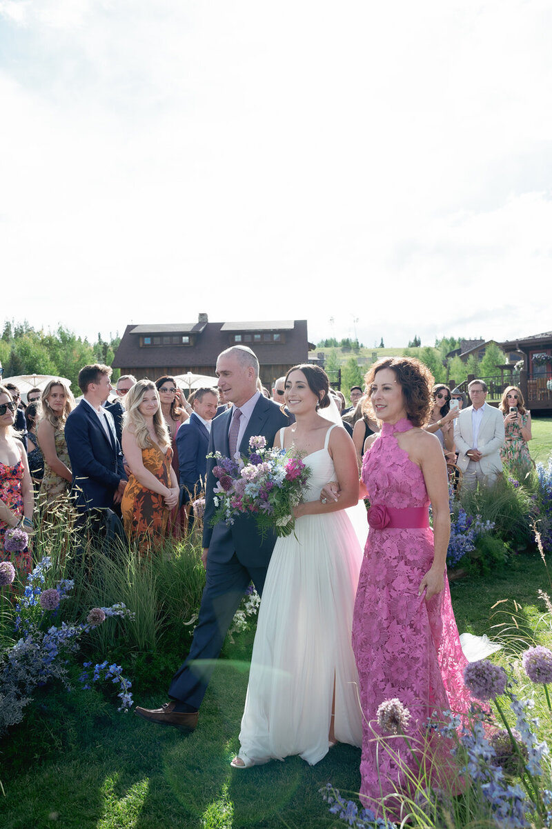 bride after party look in Vail, Colorado