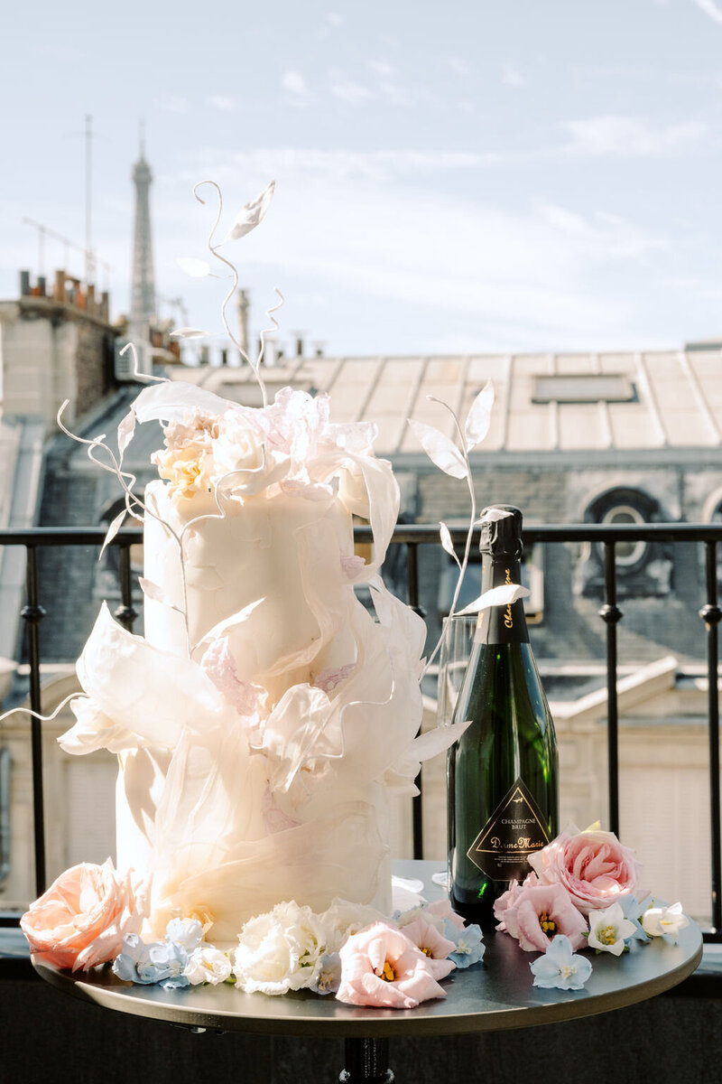 Paris wedding cake
