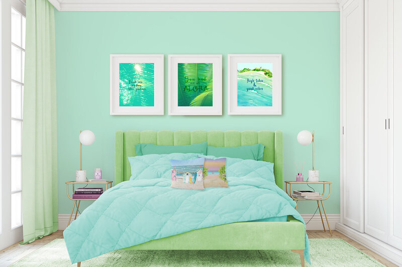 teen-girl-beach-bedroom-art-pillows-decor