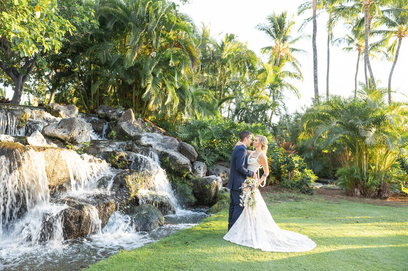 Big Island Wedding venue Package - Fairmont Orchid water fall