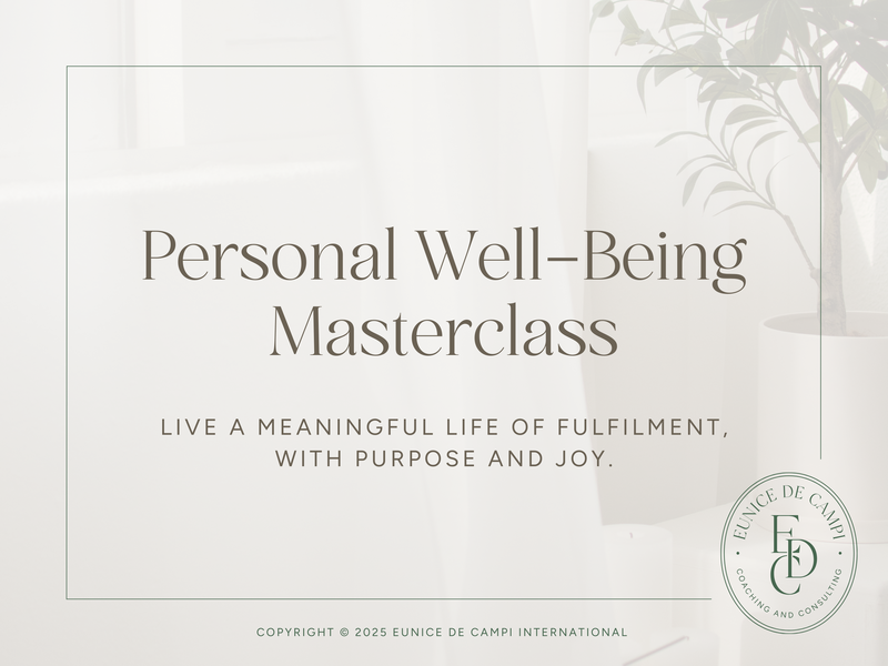 Free Personal Well-Being Masterclass
