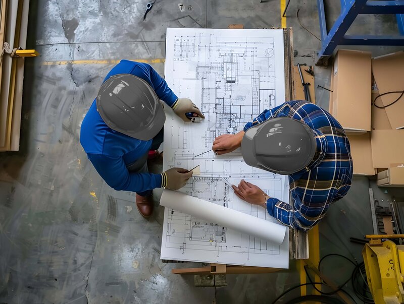 Planung auf der Baustelle