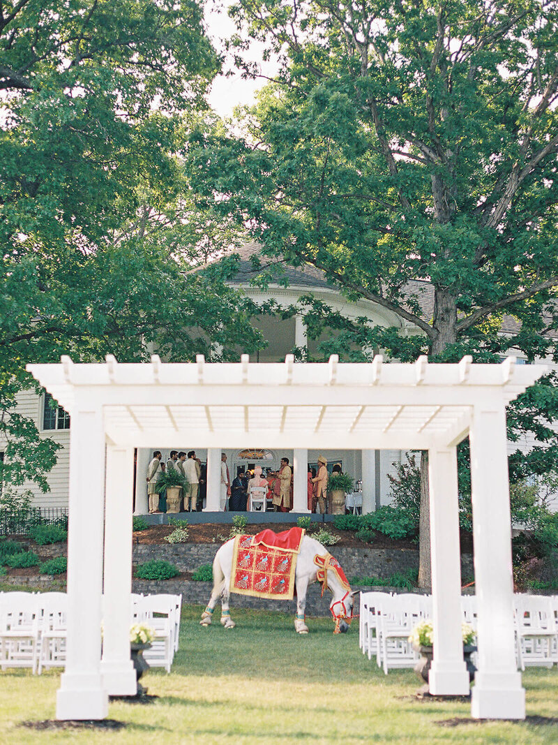 Waldenwoods resort Indian wedding Baraat Horse