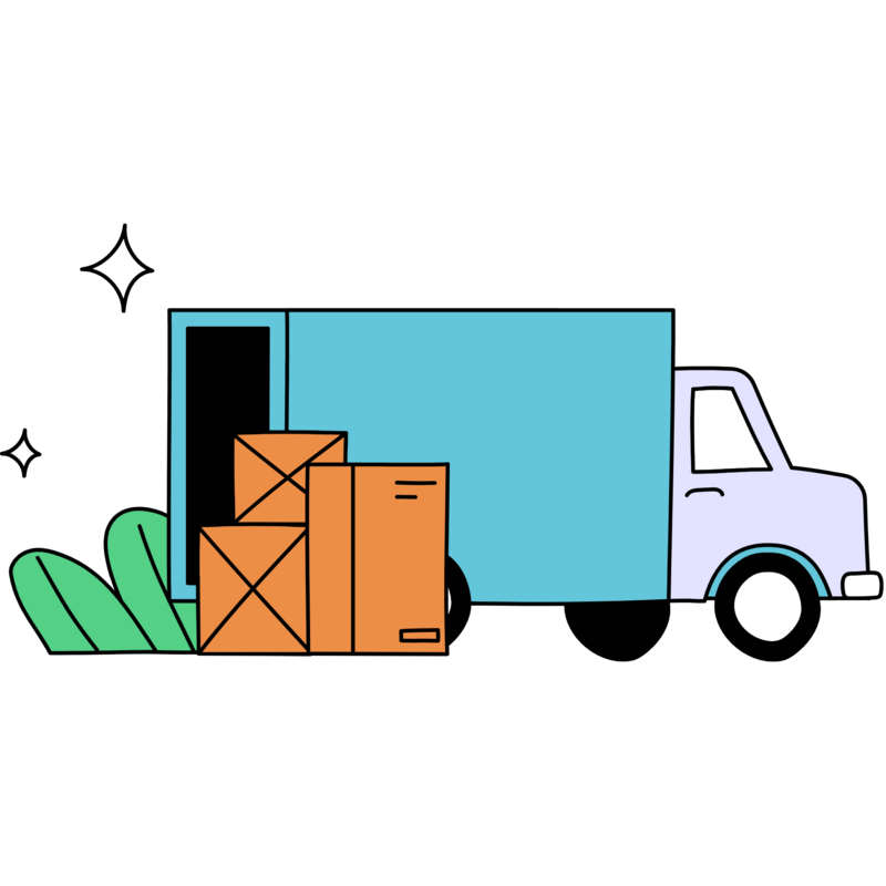 Graphic of a delivery truck