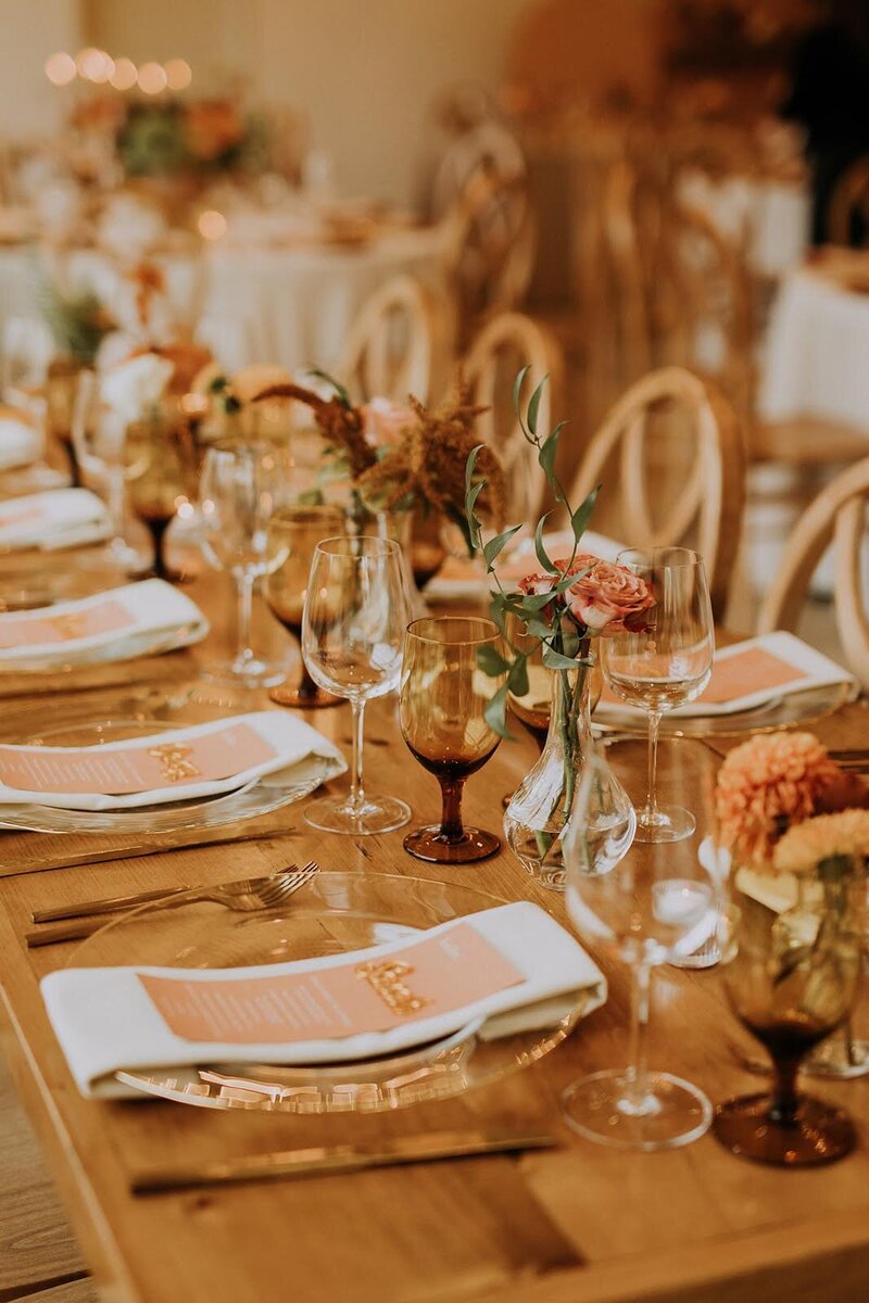 Sparrow Lane Wedding Reception Table Details