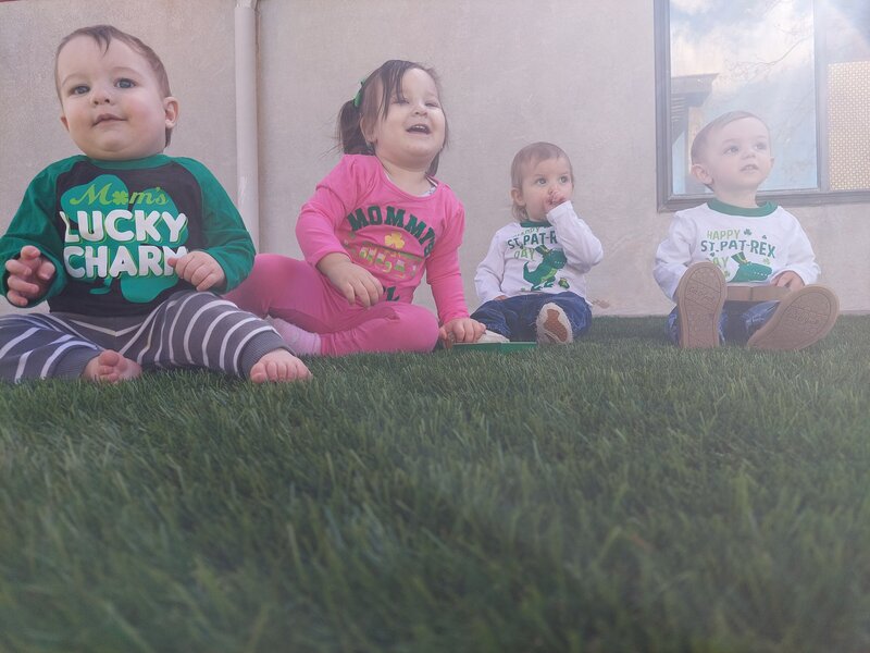 Group of Toddlers Playing Outside CPC Albuquerque Daycare