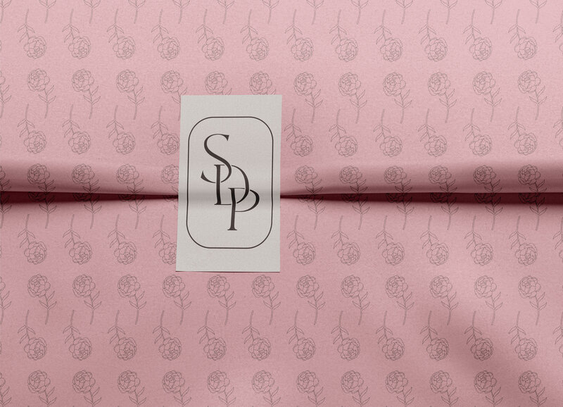 Stephanie pink  Folded Wrapping Tissue Paper Mockup