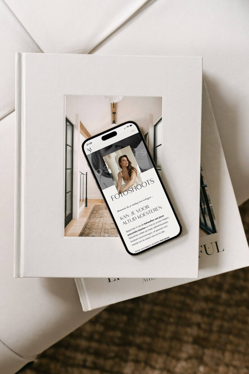 Minimalistische Showit website template voor fotografen