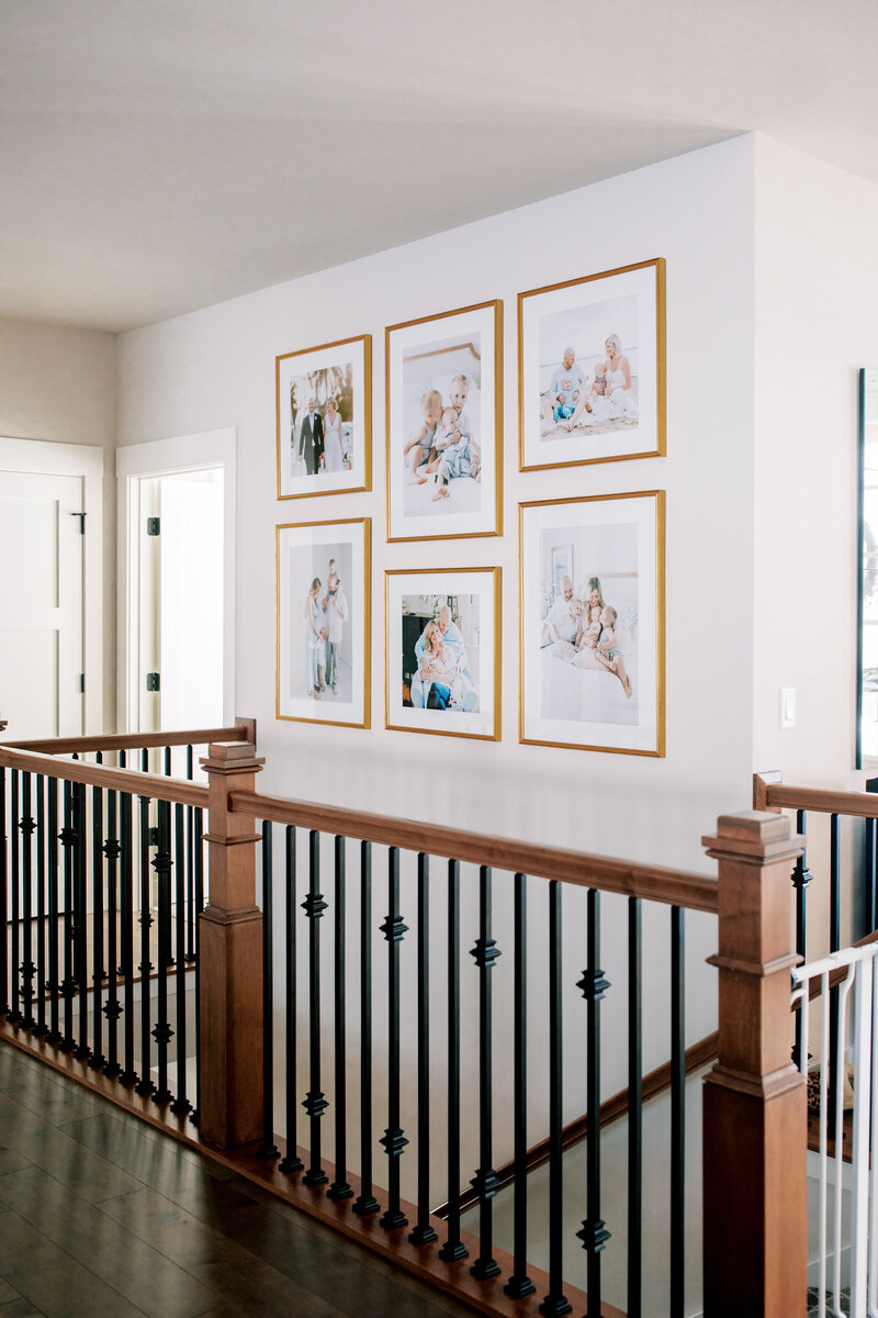 custom framing gallery wall by milwaukee photographer talia laird photography