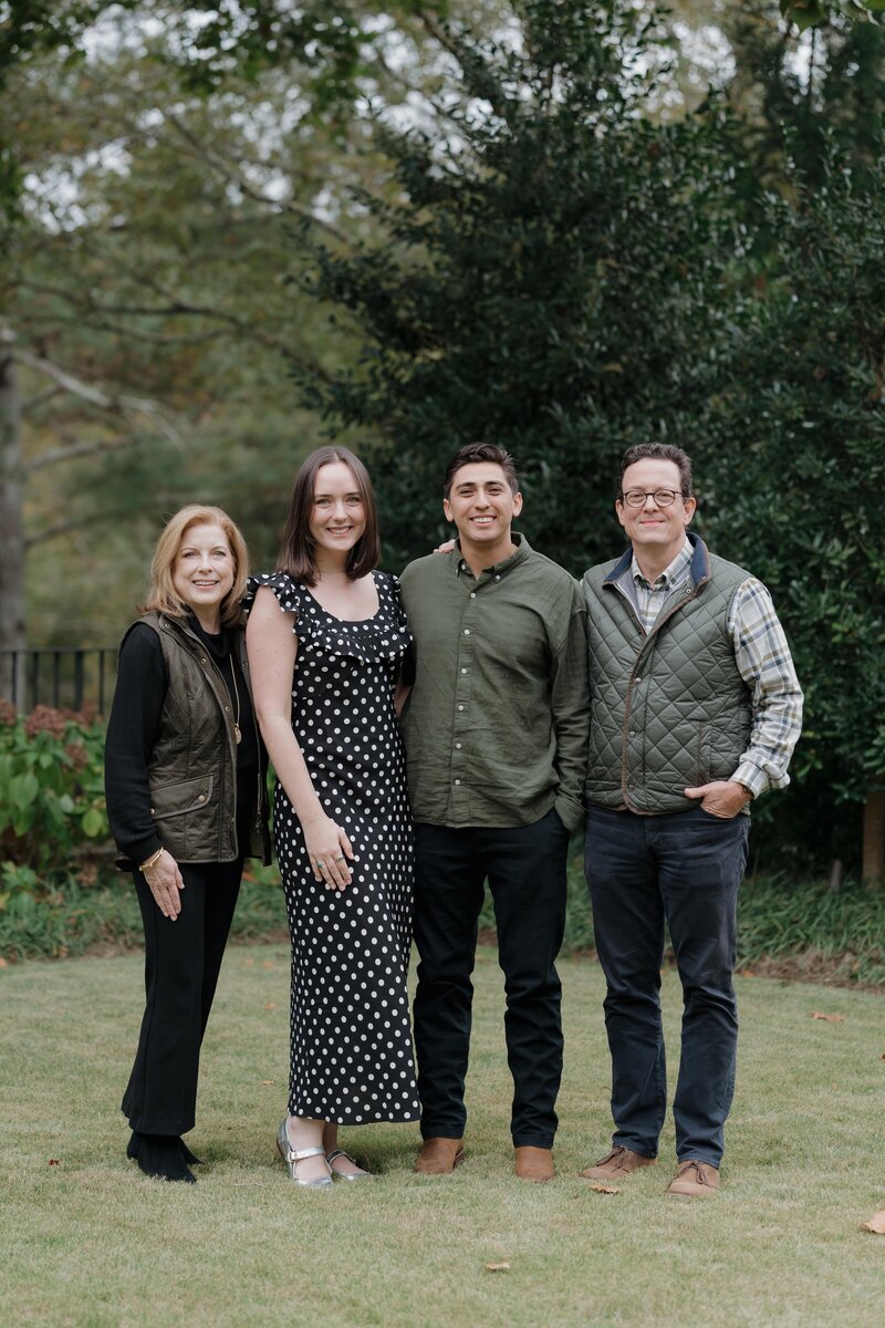 Family photo session after Proposal in Marietta.