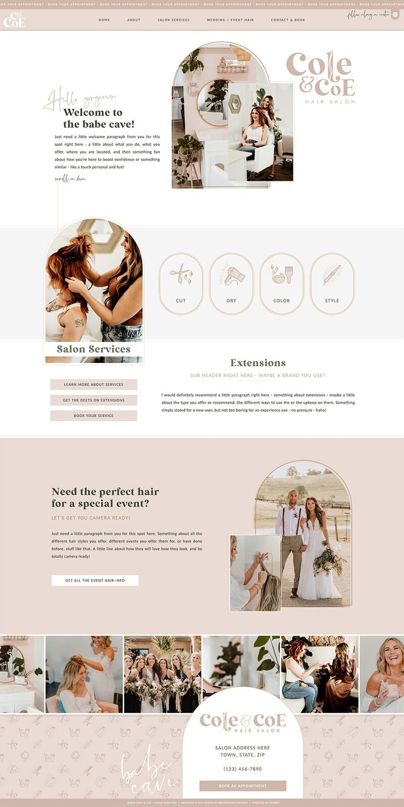 Website Design for Hair Salon