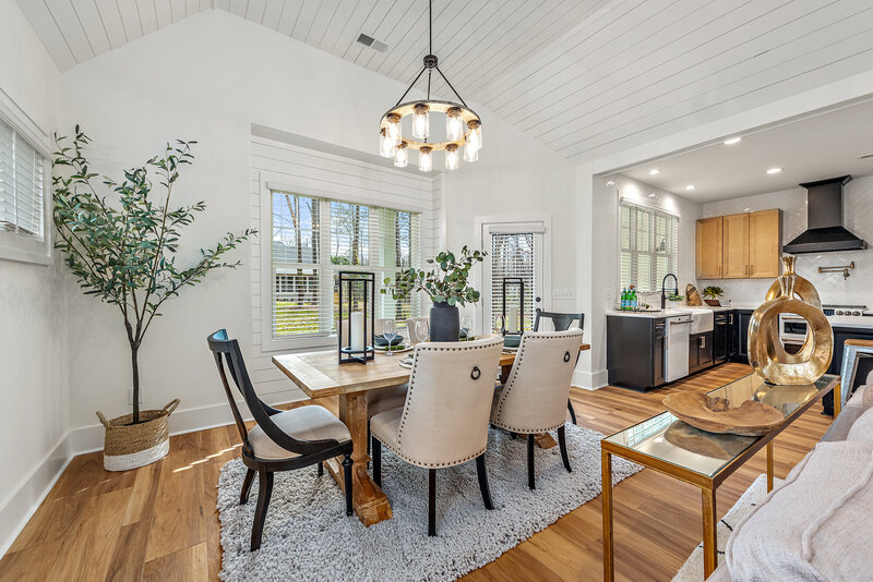 open concept dining room