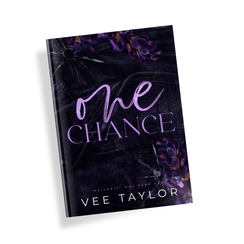 Dark Romance Book Cover reads One Chance by Vee Taylor