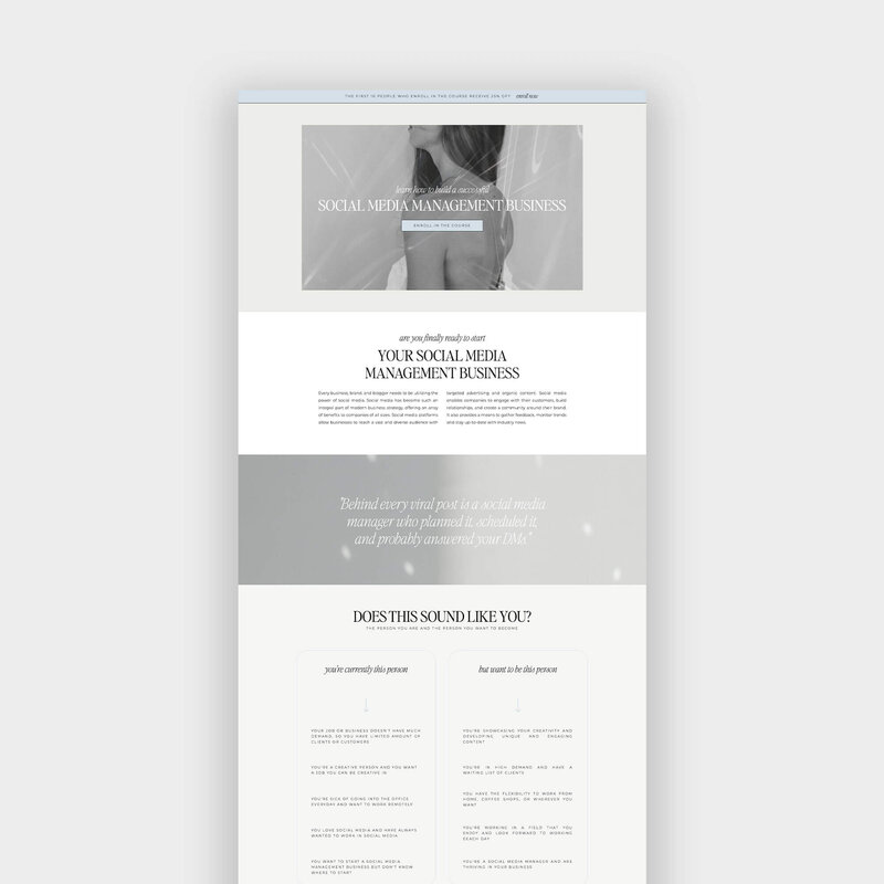 Showit sales page add on template