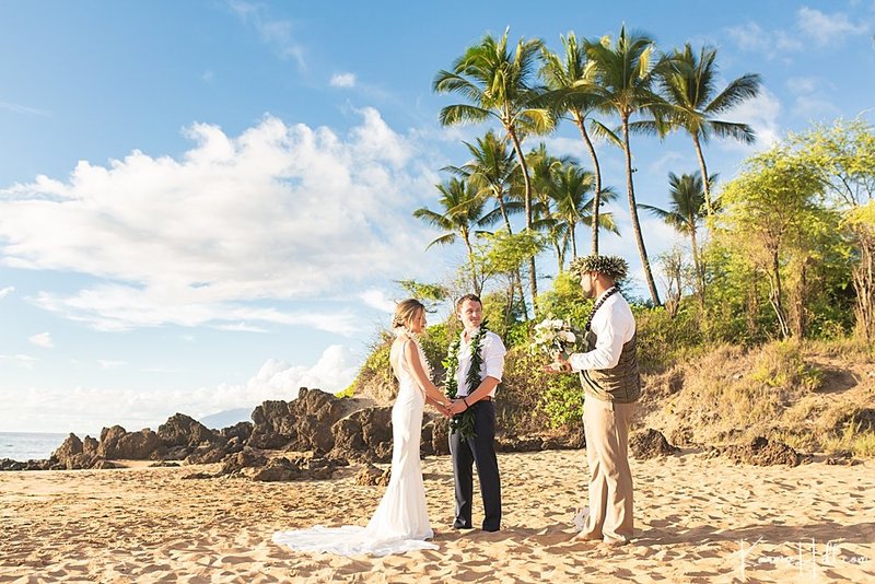 Beautiful Maui beach wedding venue Po'olenalena Beach