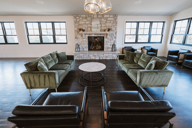 Space offering soft seating for small parties and corporate events