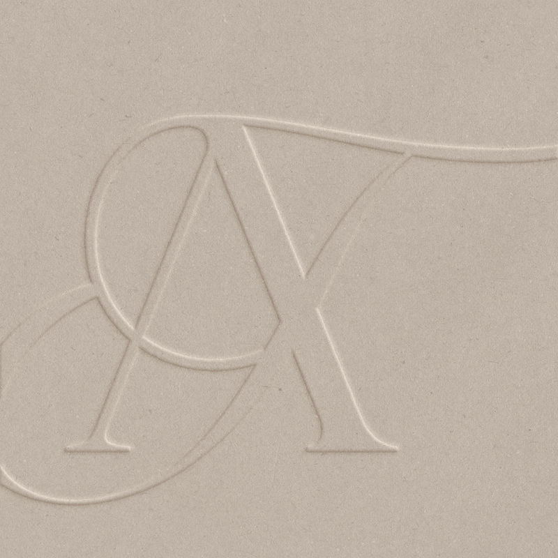 Brand Mark for Travel Advisor in Tan Embossed Background