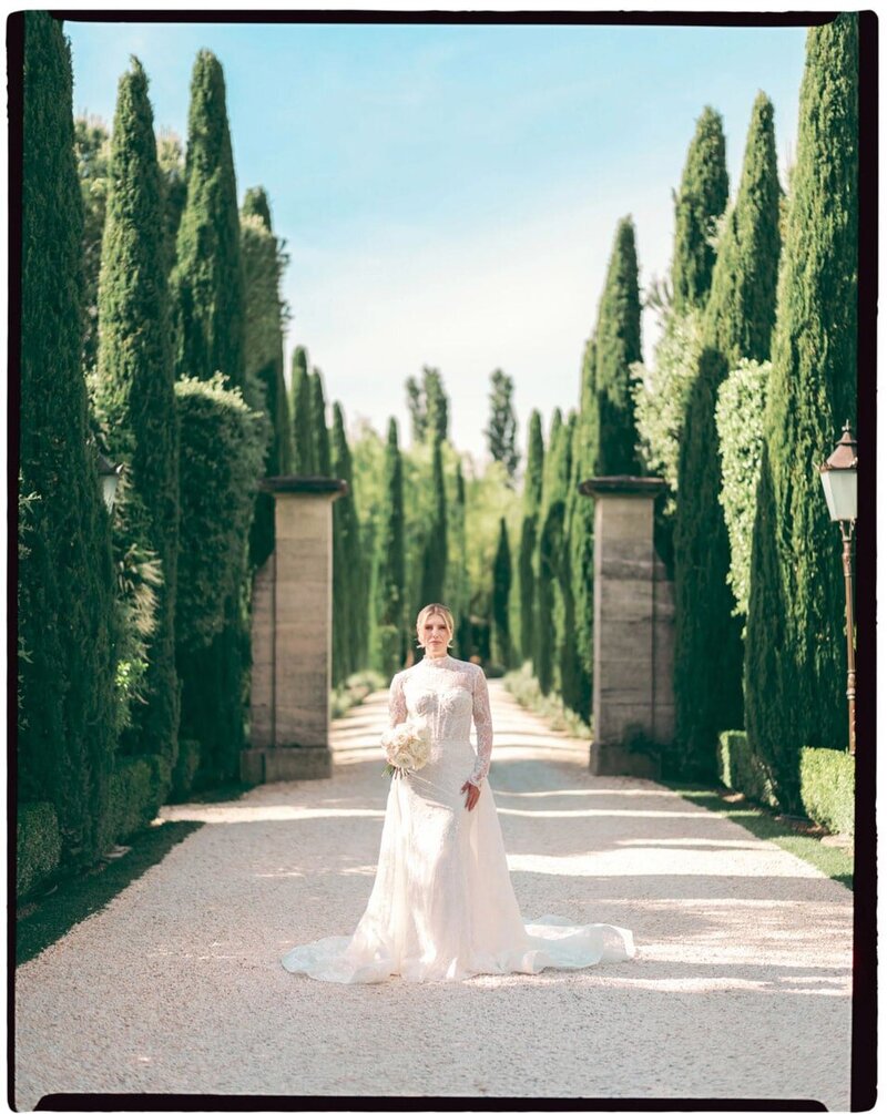 Bridal portraits during a Borgo Santo Pietro wedding in Tuscany