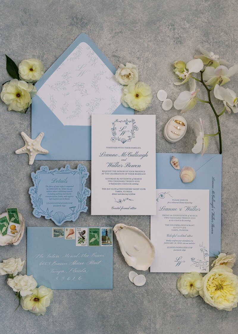 Helena Elizabeth Events wedding planners in south jersey display of wedding details