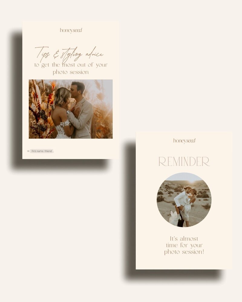 Boho Flodesk email templates for photographers Honey Seed 3