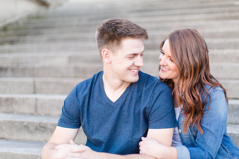 Youngstown Ohio Engagement Session Blue