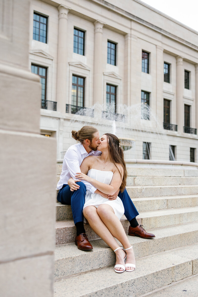 Bride and groom having an intimate moment inside the car Wilmington NC wedding photography by D McHugh