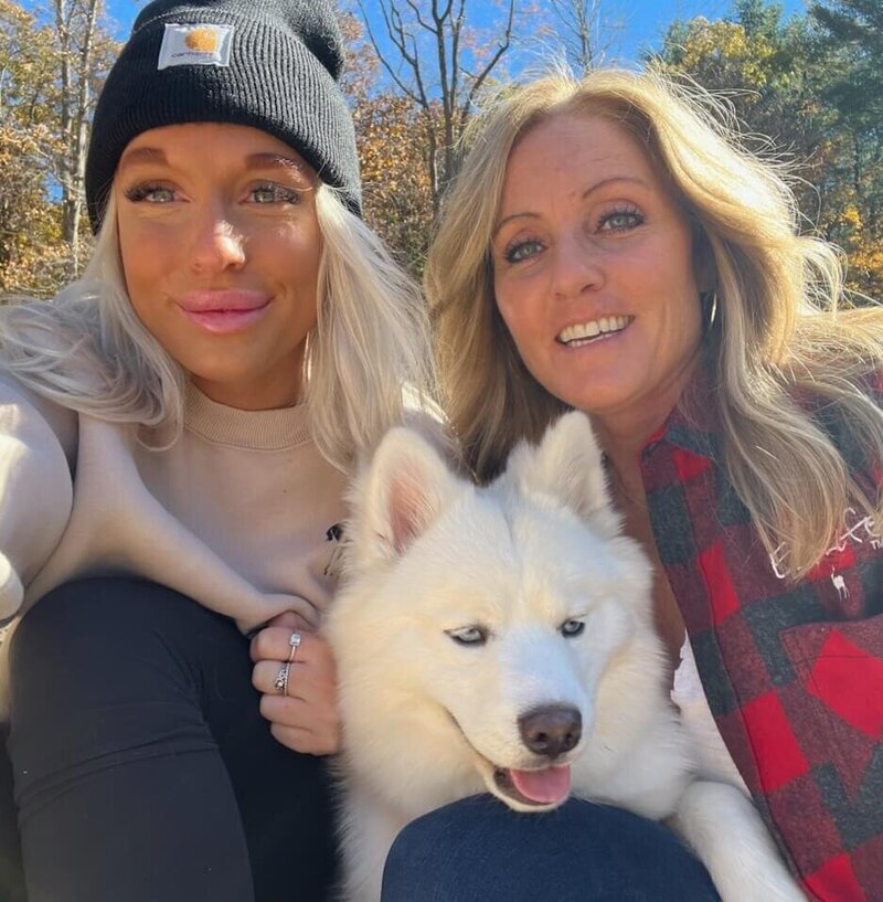 Deanna, Alexis and dog