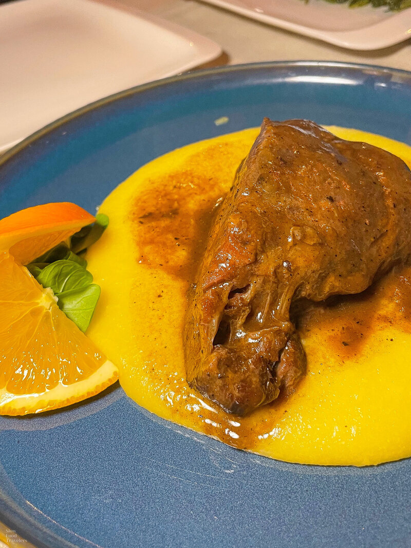 Main dish at Osteria il Bertoldo in Verona, Italy