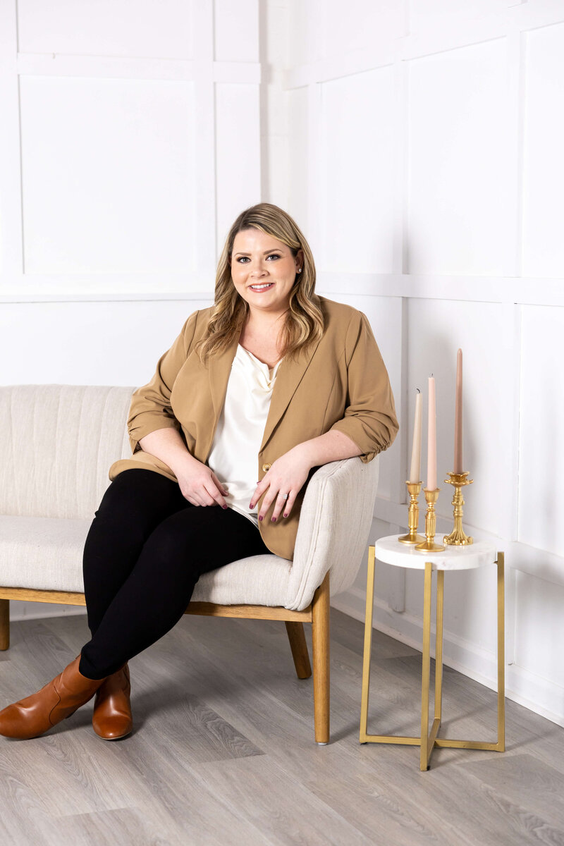 Beckie Rose, founder of NorthRose Studio smiling on video call
