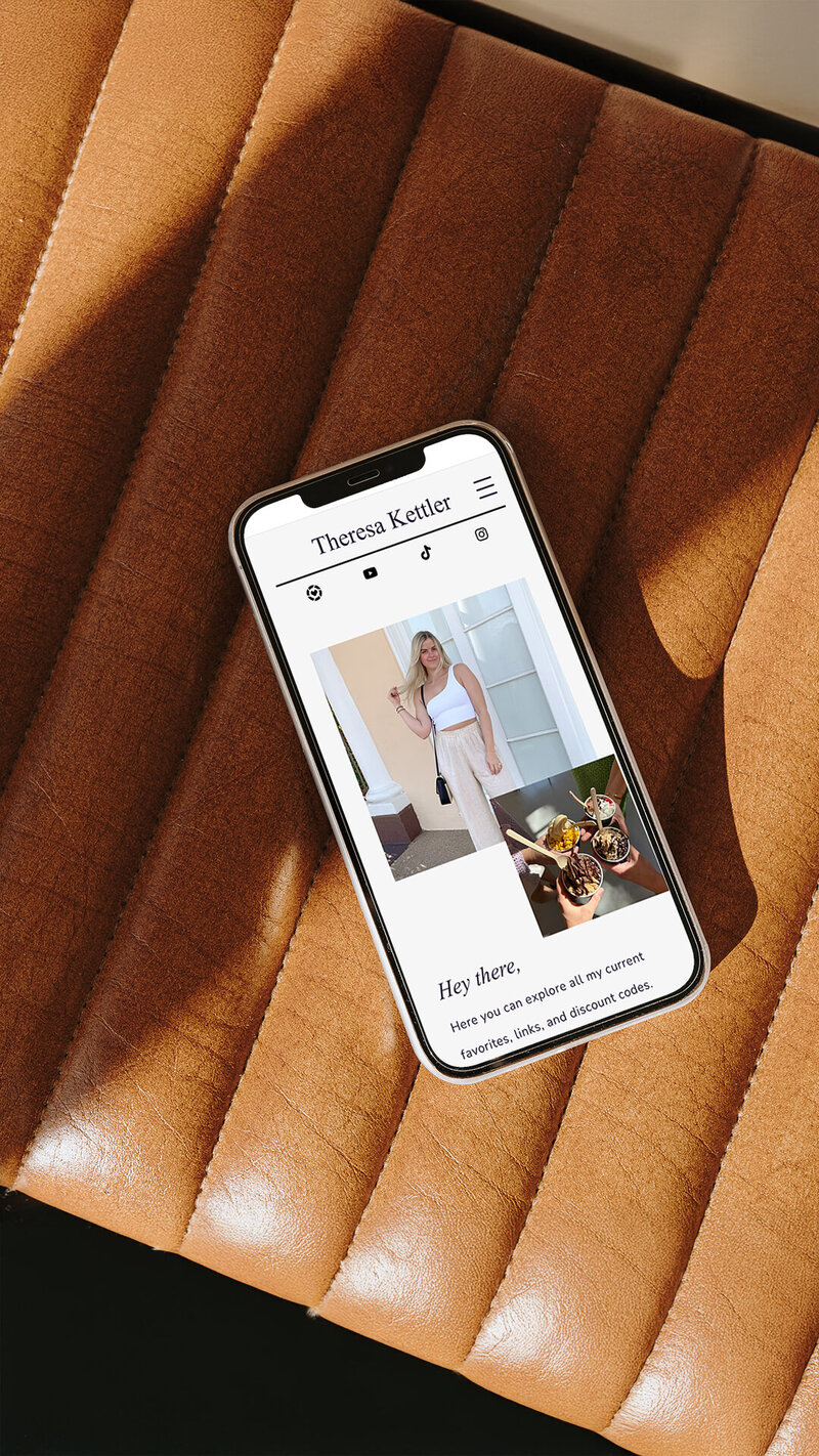 branding and website designer for influencer