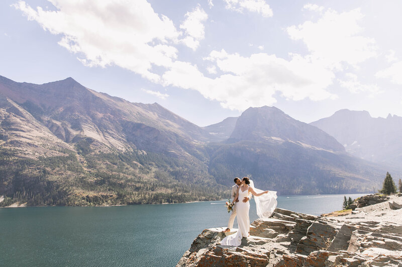 Destination Wedding in St Mary's Glacier National Park Montana by Jennifer Mooney Weddings