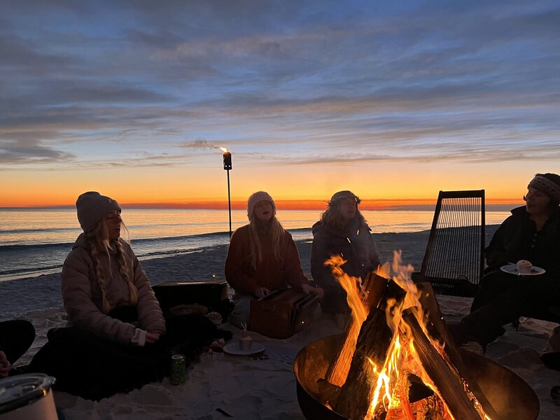 bonfire on the beach 