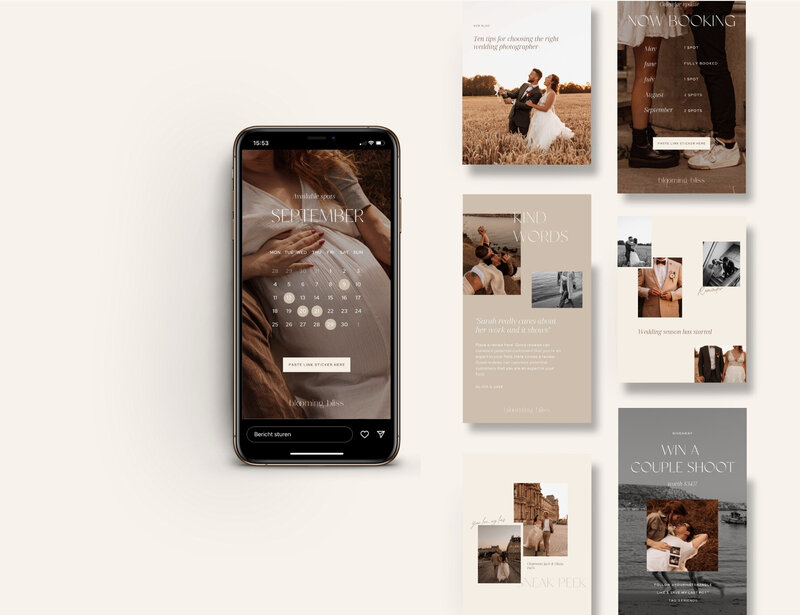 Minimal Instagram templates for photographers 4:5 Blooming Bliss 5